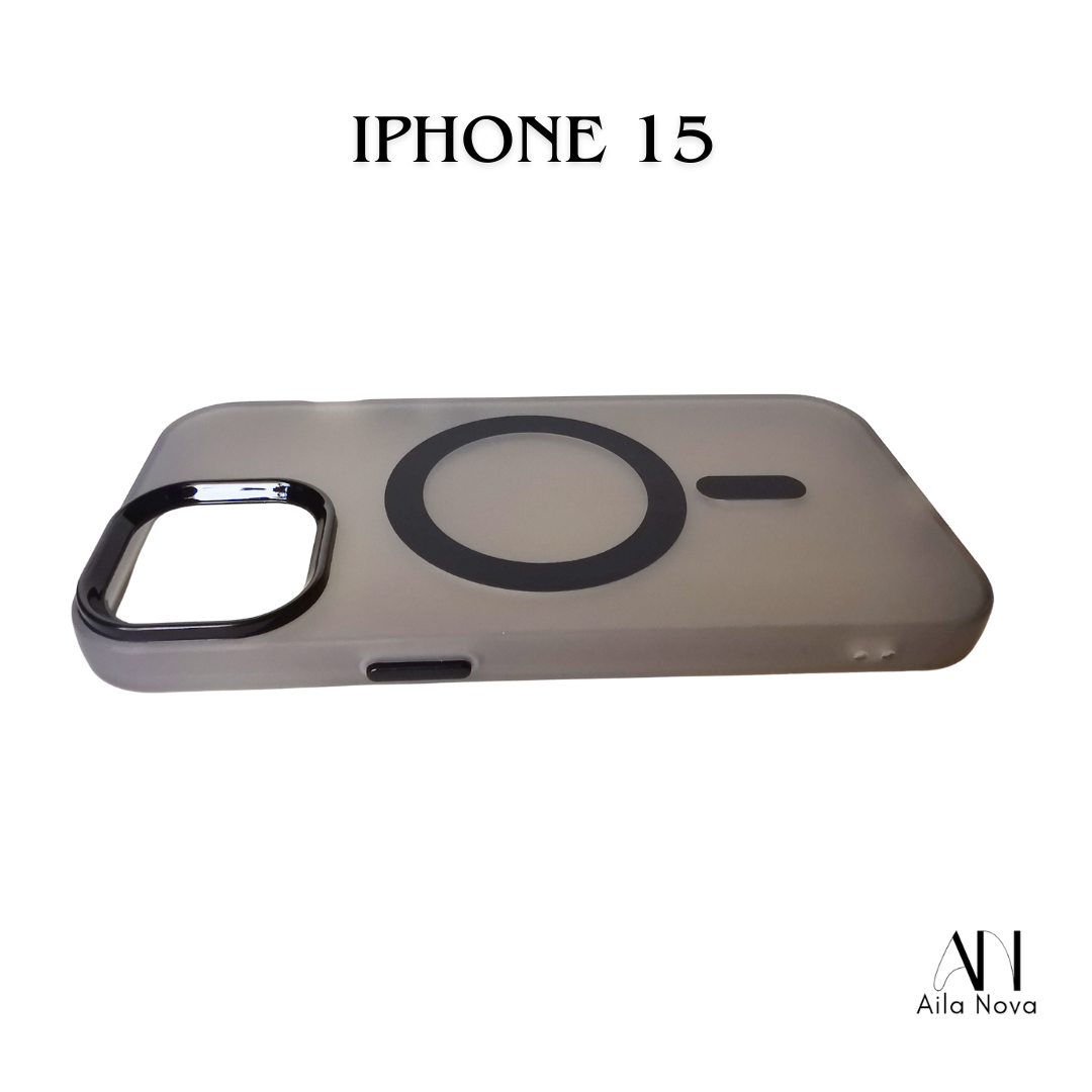 Funda MagSafe para iPhone 15 | Antigolpes | Acabado Mate Premium | Colores Verde y Negro