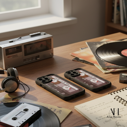 Funda Retro para iPhone 16 – Diseño Cassette Vintage | Carcasa Antigolpes + Estilo Único