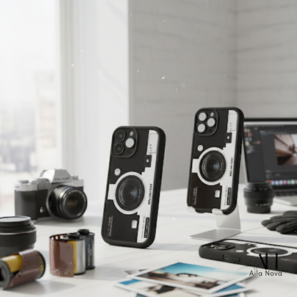 Funda iPhone 16 – Diseño Cámara Retro | Protección + Estilo Vintage