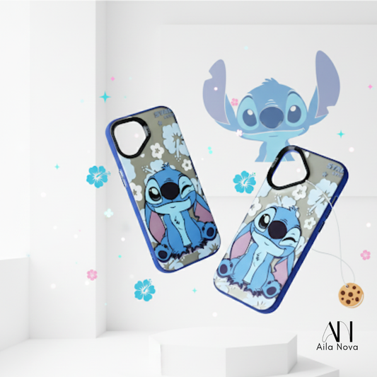 Funda Protectora para iPhone 16 – Diseño Stitch | Carcasa Antigolpes + Borde Suave