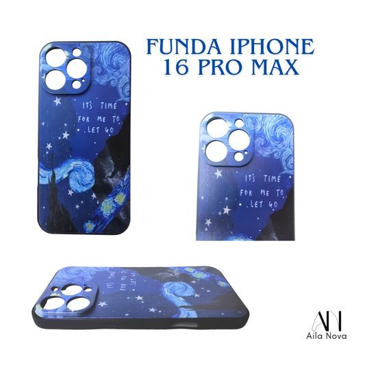 Funda Artística para iPhone 16 PRO MAX | Diseño Estilo Estrellado | Antigolpes | Frase Motivacional