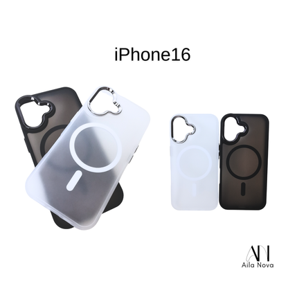 Funda MagSafe Frosted – iPhone 16Gris | Blanco | Verde | Negro | Rosa