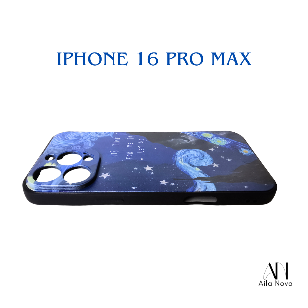 Funda Artística para iPhone 16 PRO MAX | Diseño Estilo Estrellado | Antigolpes | Frase Motivacional