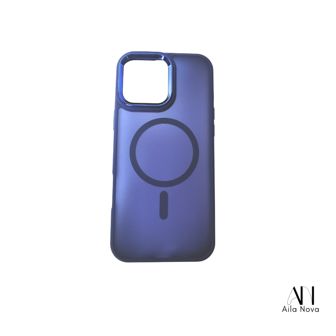 Funda Magnética Matte Frosted – iPhone 16 PRO MAX (Azul / Marrón / Negro)