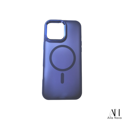 Funda Magnética Matte Frosted – iPhone 16 PRO MAX (Azul / Marrón / Negro)