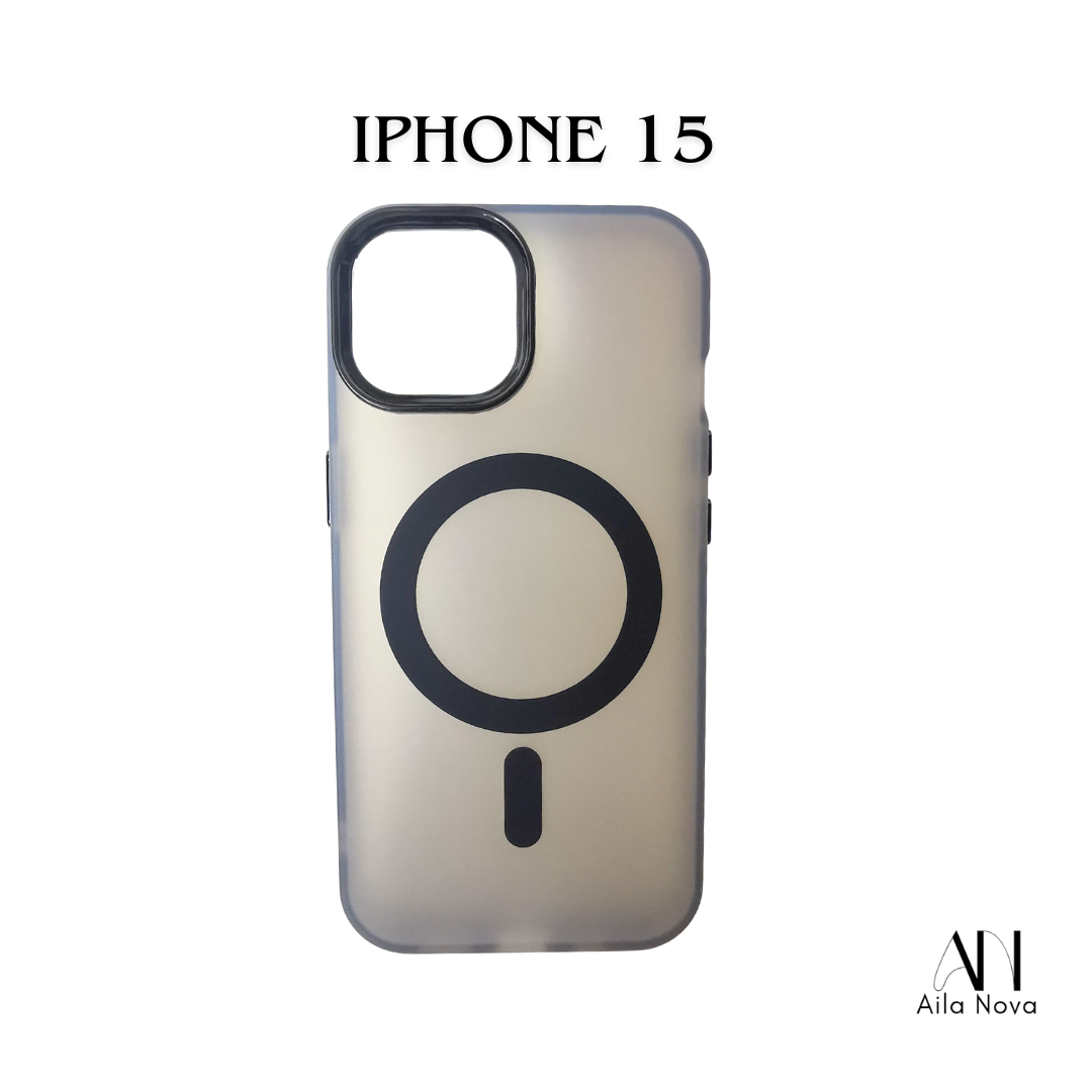 Funda MagSafe para iPhone 15 | Antigolpes | Acabado Mate Premium | Colores Verde y Negro