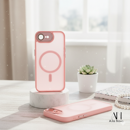 Funda MagSafe Frosted – iPhone 16e (Color Rosado)