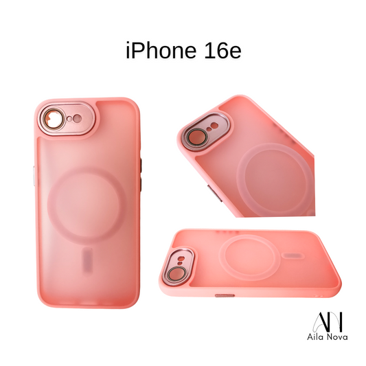 Funda MagSafe Frosted – iPhone 16e (Color Rosado)